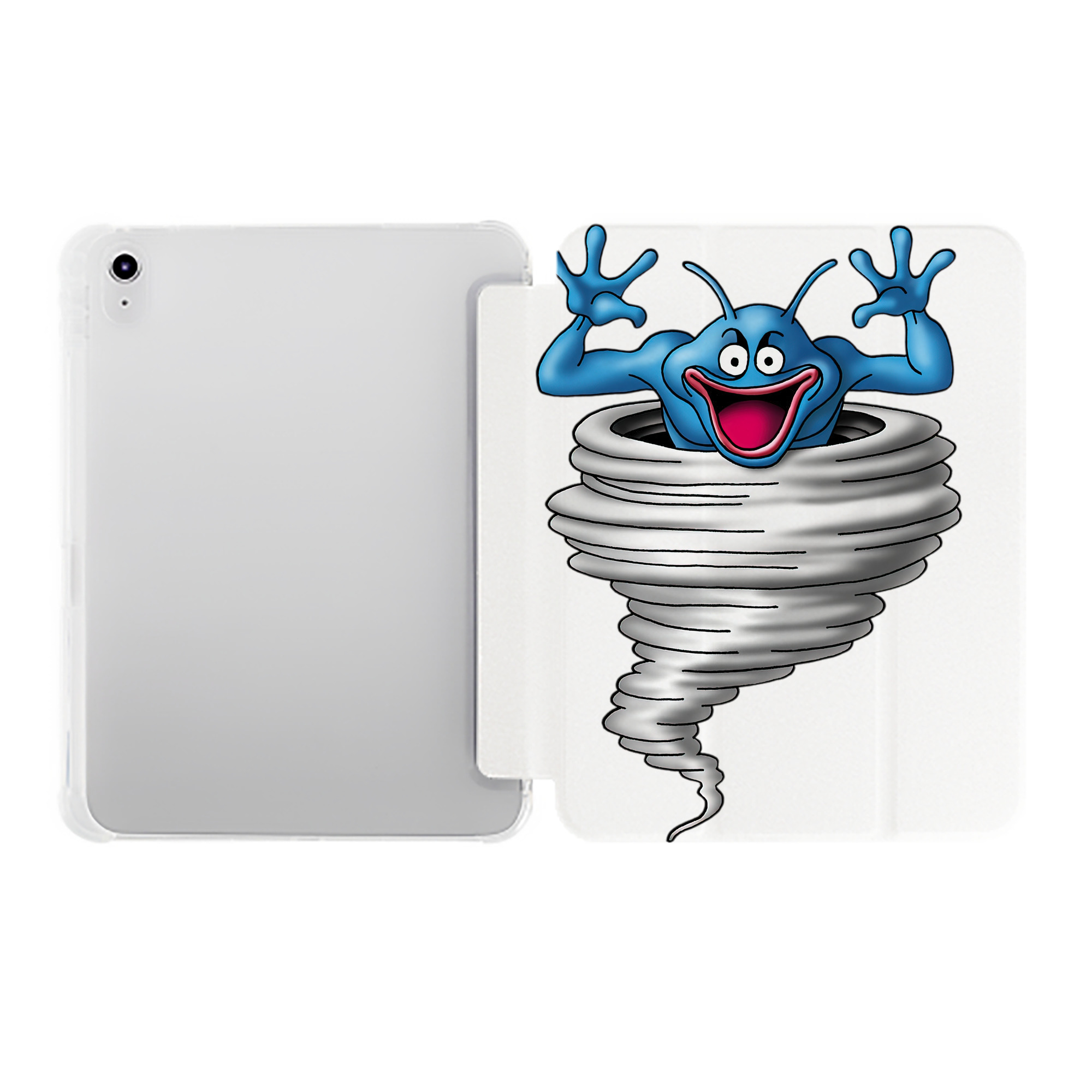（画像用） ドラゴンクエスト Doragon Kuesuto Dragon Quest IPad ケース ペン収納付き 三つ折りスタンド PUレザー×シリコン 対応機種9.5/10.5/10.9インチ